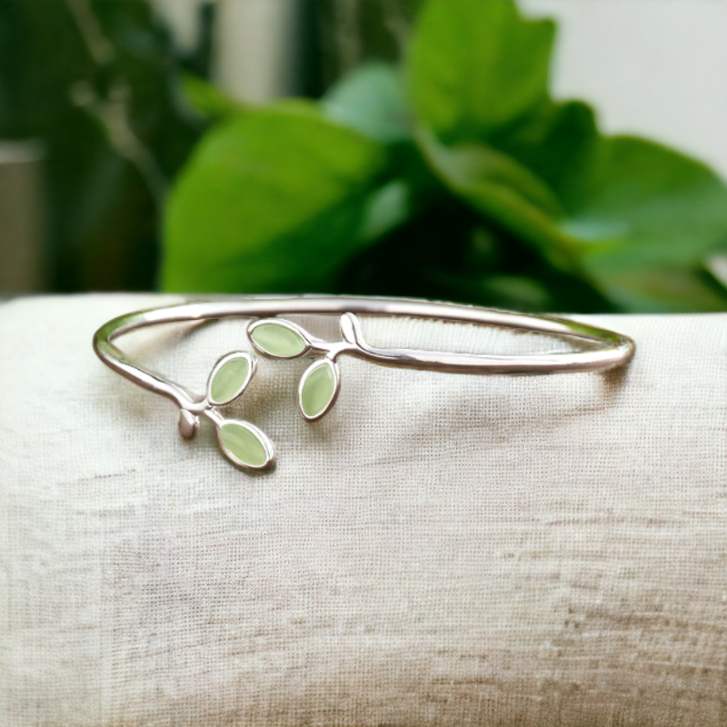 Beautiful Bracelets Gemstones Green Leaf On Stock Photo 2356742805 |  Shutterstock